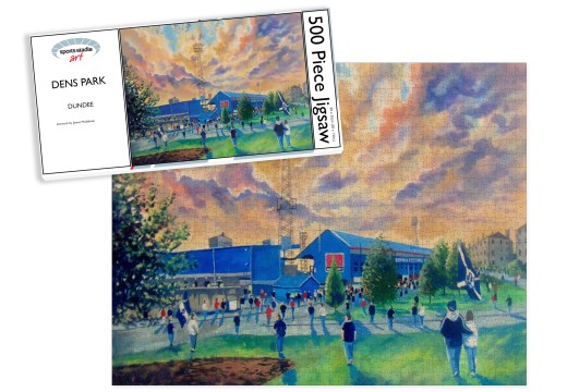 Dens Park Stadium 'Going to the Match' Fine Art Jigsaw Puzzle - Dundee FC